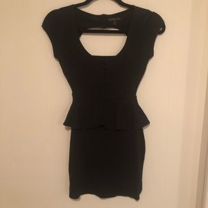 BOGO Black Vans Peplum Backless Dress